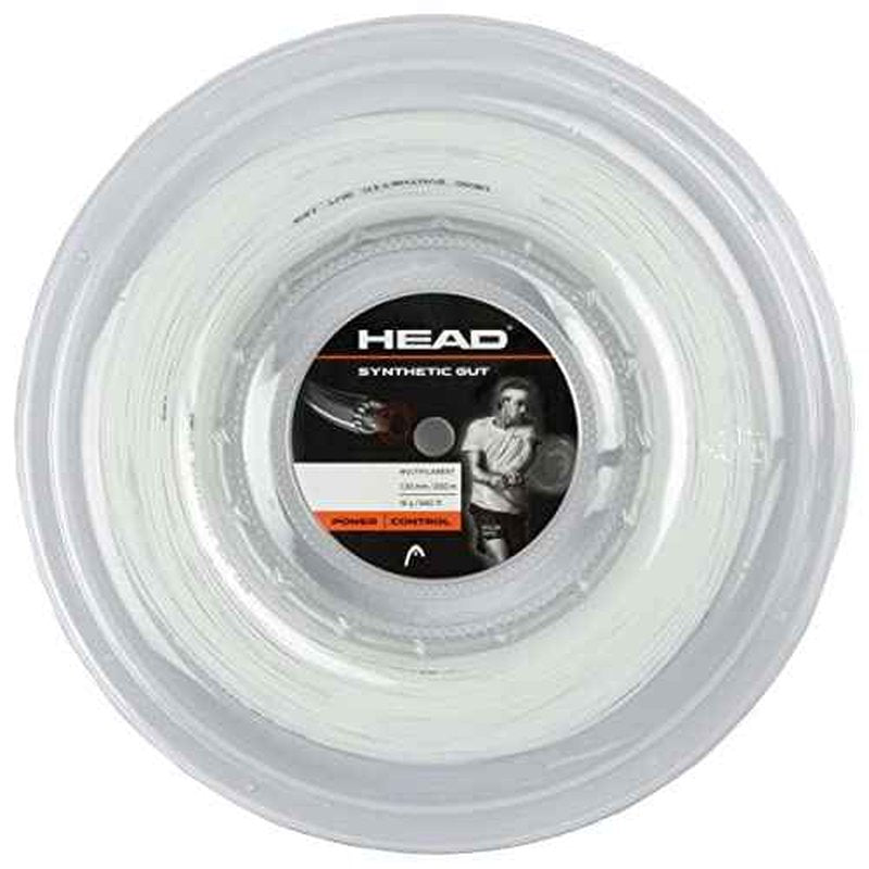 HEAD Synthetic Gut Tennis String Reel, 16 Gauge, White, 660 Foot Length