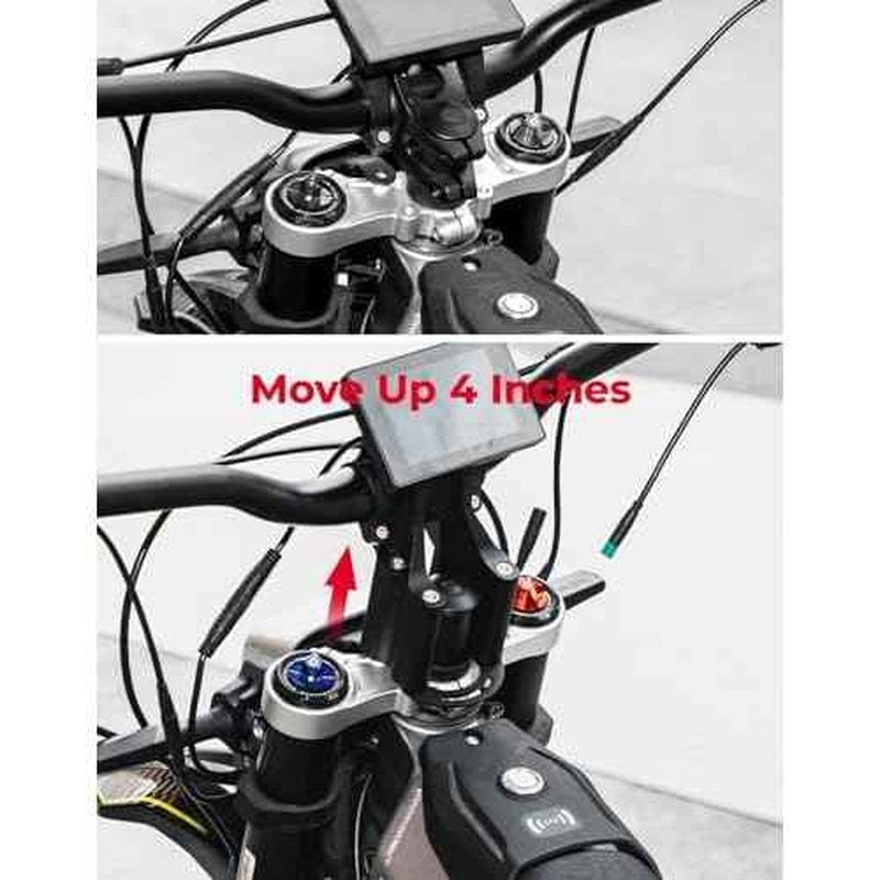 KEMIMOTO Direct Mount Riser Stem Raised 4¡° Compatible with Surron Light Bee X160 X260 Talaria Sting Talaria XXX Seway CNC Aluminium Handle Bar Riser for Electric Dirt Bike 31.8mm Bar Clamp E-Bike