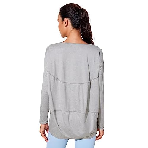 CRZ YOGA Womens UPF 50+ Lightweight Long Sleeve Workout Shirts Sun Protection Loose Quick Dry Hiking Tops Outdoor Fishing
