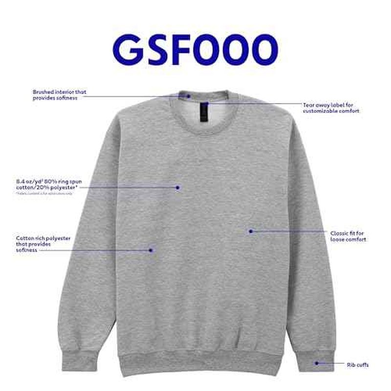 Gildan Adult Softstyle Crewneck Sweatshirt, Style GSF000
