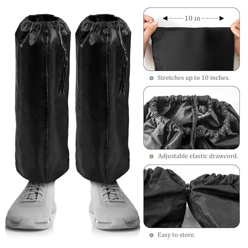 2 Pcs Lawn Care Leg Gaiters,Adjustable Leg Waterproof Hiking Gaiters for Snow,Garden Trimming Weed Eater Leg Chaps