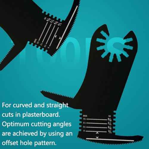 SEIWEI 3Pack Drywall Saw Blades for Multi Tools Oscillating Blades Drywall ToolMultifunctional Cutting Tool for Sawing, Slicing, Sanding, Buffing, Polishing, Shovelling, Small, Black