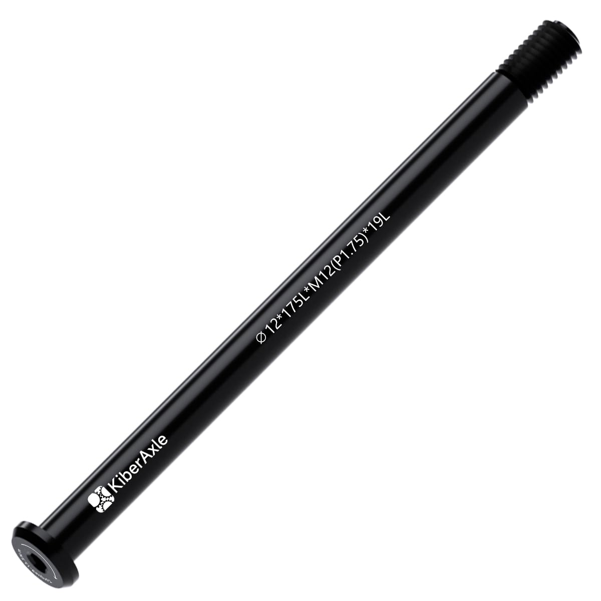 KiberAxle 12mm Thru Axles for Bike Forks and Rear Shock, Aluminum Alloy Hubs Adapter Axle, Thread Pitch: 1.75 mm/Length: 175mm