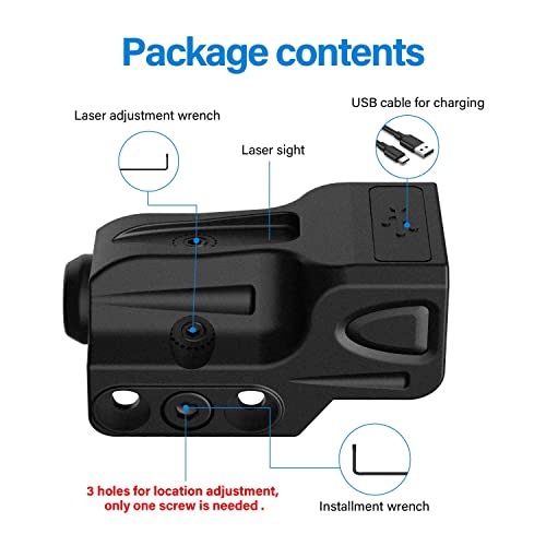 Gmconn Blue Laser Sight for Pistol Low Profile Blue Beams for Guns Handguns with 0.9 Inch Installation Space