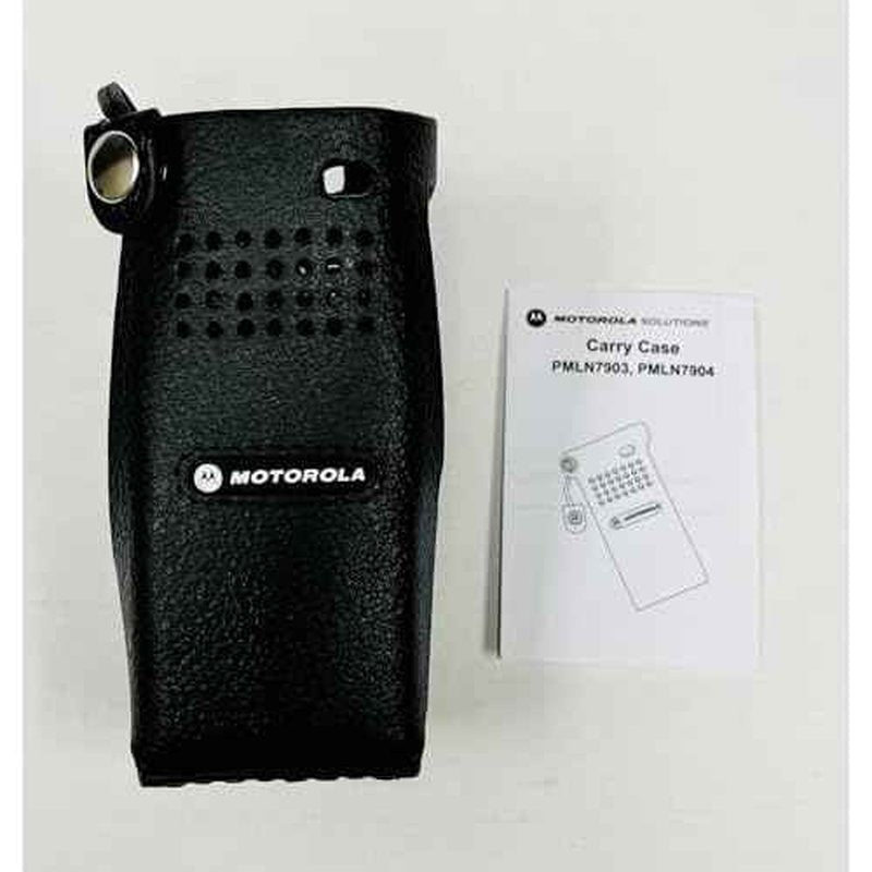 Motorola Solutions PMLN7903, PMLN7903A OEM Radio Carry Holder, Leather, 3" Belt Loop. Compatible with APX 6000 and APX8000 radios.