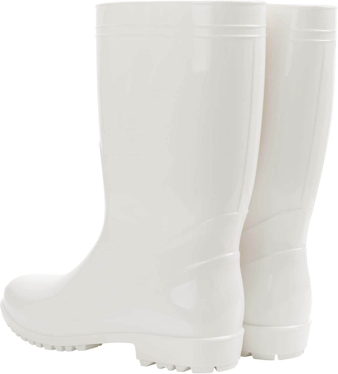 Men's Mid-Calf Waterproof Rain Boots - Anti-Slip Black PVC Outdoor Work Rubber Boots