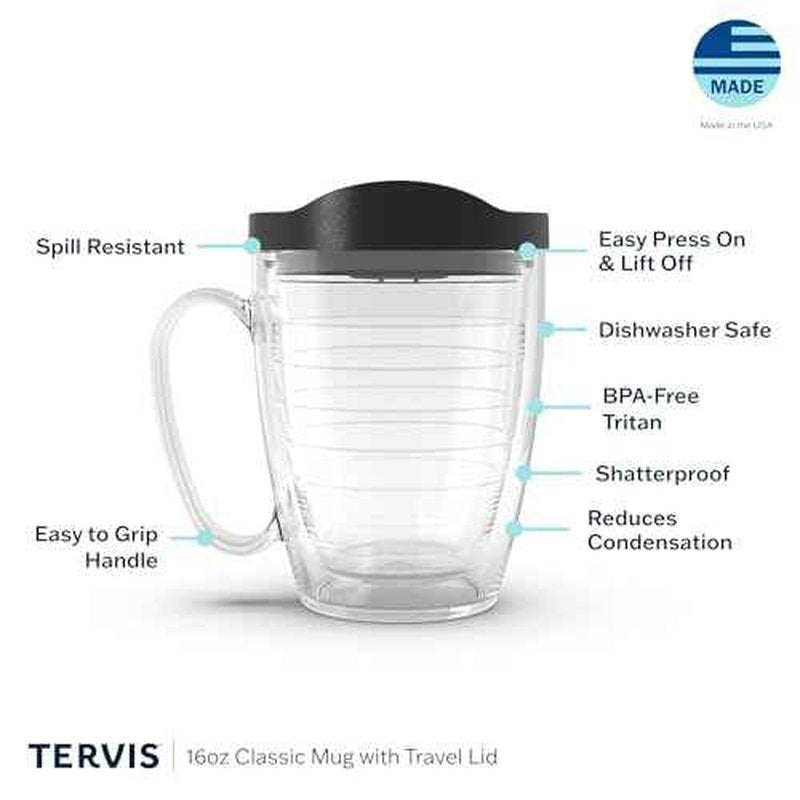 Tervis Here Fishy Fishy Goldfish Made in USA Double Walled Insulated Tumbler Travel Cup Keeps Drinks Cold & Hot, 16oz Mug with Handle, Classic