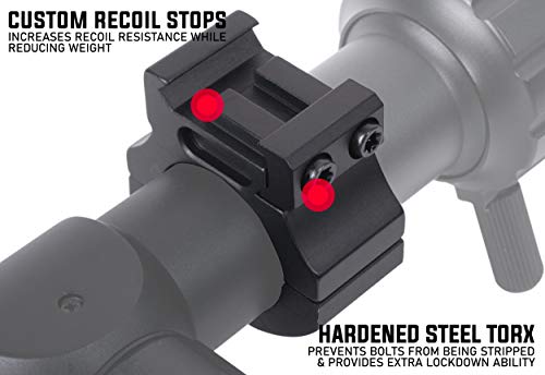 Monstrum Precision Scope Rings | 1 inch Diameter | Picatinny | 0.80 inch Height