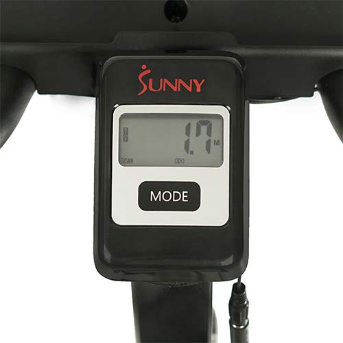 Sunny Health & Fitness Pro II Indoor Cycling Bike with Device Mount and Advanced Display – SF-B1995, Silver