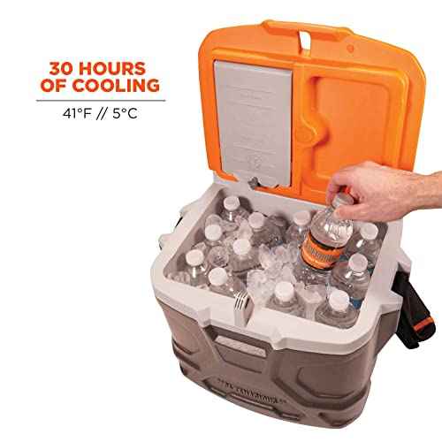 Ergodyne Chill Its 5170 Hard Sided Cooler, Insulated Lunch Box, 17-Quart