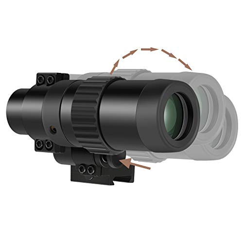 Feyachi M36 1.5X - 5X Red Dot Sight Optics Magnifier with Flip to Side Mount