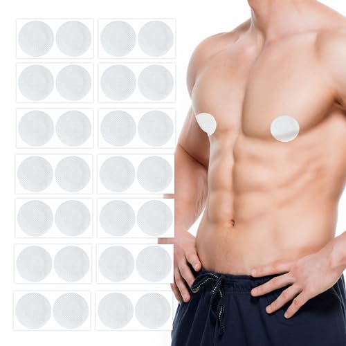 Dohia Mens Sports Nipple Cover NipGuards for Running Anti-Chafing Mens Nipple Covers for Running Cycling and Endurance or Long-Distance Sports Nipple Concealment ST3-NSYDRTT (White)