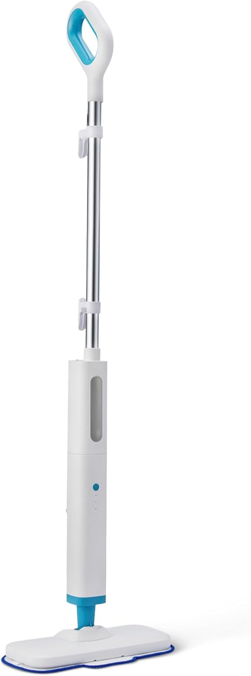 Steam Mop for All Sealed Hard Floors - Heats Up in 30 Seconds | Chemical-Free Cleaning, 3 Washable Pads, 20-Foot Cord, White