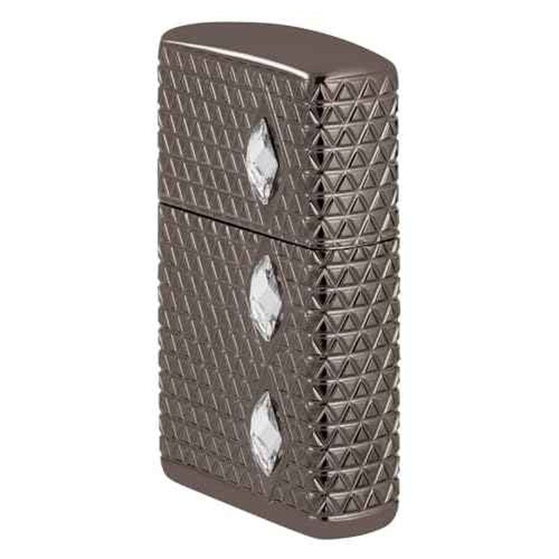 Zippo Diamond Pattern Design Armor Black Ice Pocket Lighter