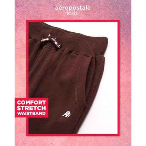 AEROPOSTALE Girls Sweatsuit Set - 2 Piece Fleece Hoodie Sweatshirt, Flare Jogger Sweatpants - Track Suit Set for Girls, 7-16