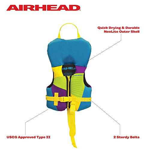 Airhead GNAR Child and Infant Kwik-Dry Neolite Flex Life Jacket, US Coast Guard Approved