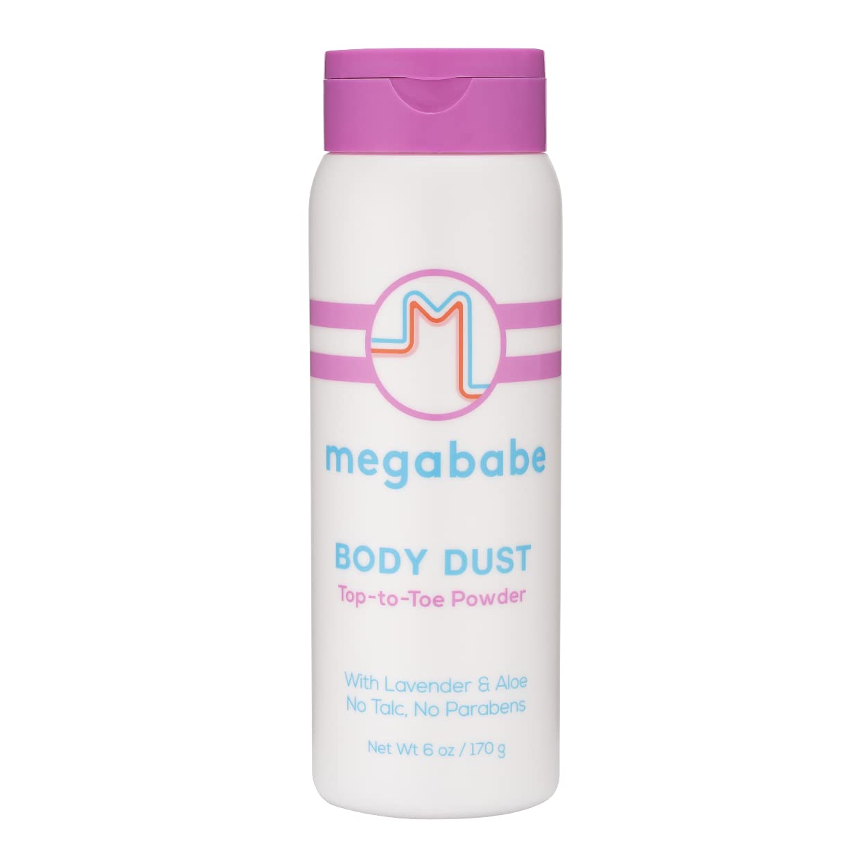 Megababe Sweat Absorbing Body Powder - Body Dust | Hot Weather Essential | with Lavender & Aloe | Talc-Free, All Natural | 6 oz (Pack of 1)