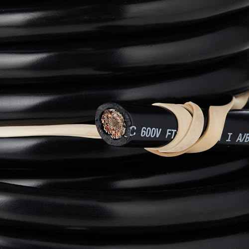 Ancor 114002 Tinned Copper Battery Cable, 2 AWG (32mm2), Black - 25ft