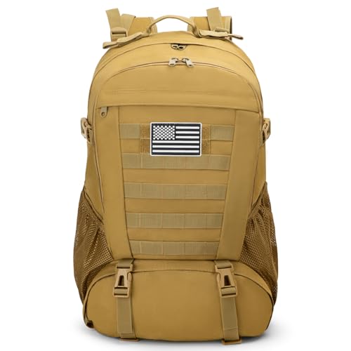 Jueachy Tactical Backpack 35L Military Bag: Waterproof Army Hiking Backpack Molle Bookbag Edc Bag