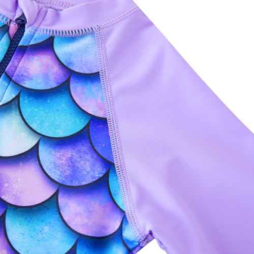 UMELOK Girls Long Sleeve Rash Guard One Piece Swimsuits with UV Protection Sunsuit