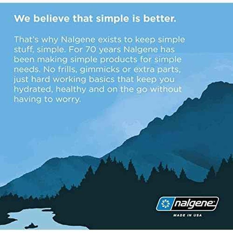 Nalgene On The Fly BPA-Free Water Bottle, Blue with Black, 32 Oz