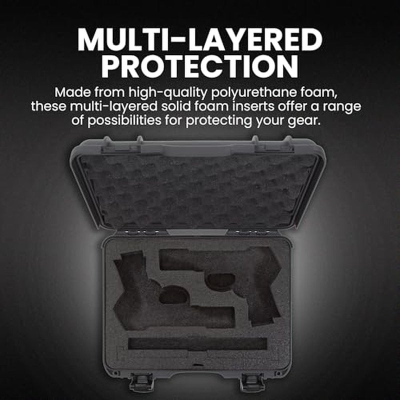 NANUK Hard Case with Custom Foam Insert for 2 up to 15 UP Professional Sporting Gear with Wheels ? IP67 Waterproof Gear Case Storage, Made in Canada
