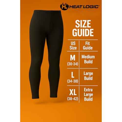 Heat Logic Men's Thermal Base Layer Bottom, Warm Innerwear for Cold Weather