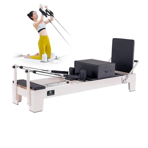 JOYRIDER Pilates Reformer, Pilates Reformer Machine, Pilates Reformer Workout Machine for Home Gym, Studio Grade Pilates Machine Equipment Full Body Workout with 6 Springs-Up to 992 lbs Weight (Black)