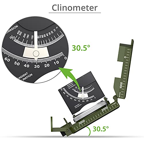 Proster IP65 Hiking Compass Waterproof Compass - Metal Compass Camping Compass with Sighting Clinometer with Carry Bag for Camping Hunting Hiking