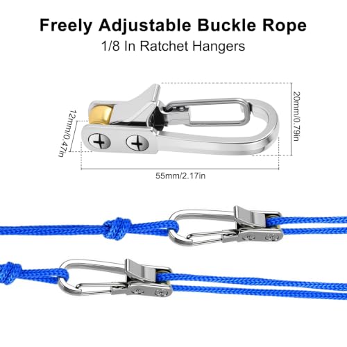 6 Pack Rope Tensioner Kit for Camping Tents, Tarps, and Boating - Secure & Quick Tie