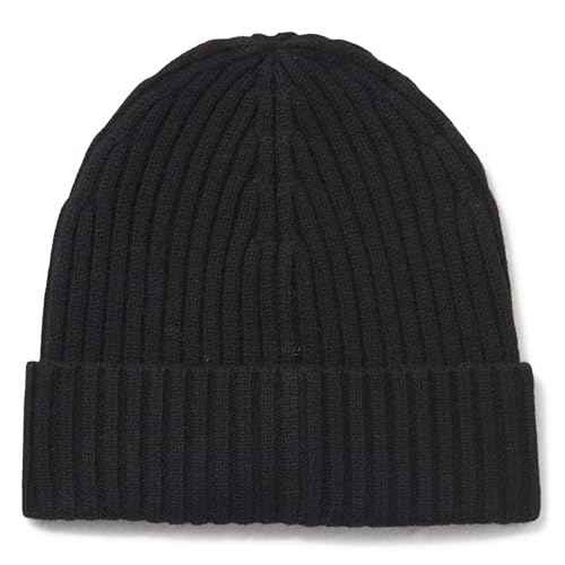 HUGO Men's Big Logo Ribbed Beanie
