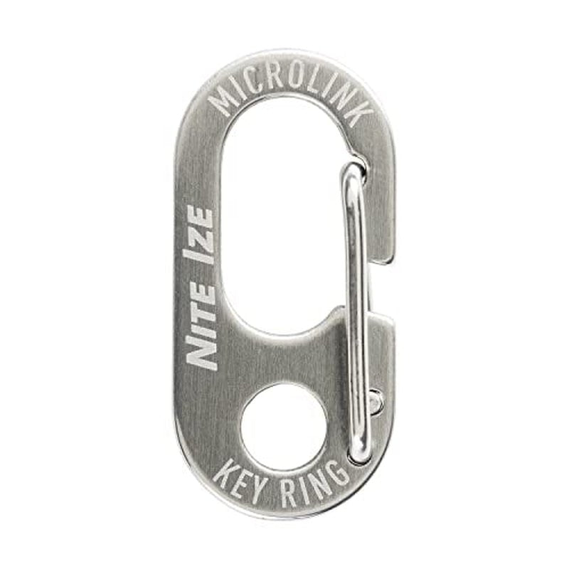 Nite Ize Keyring MicroLink, Stainless Steel Key Ring with 4 Key Carabiners