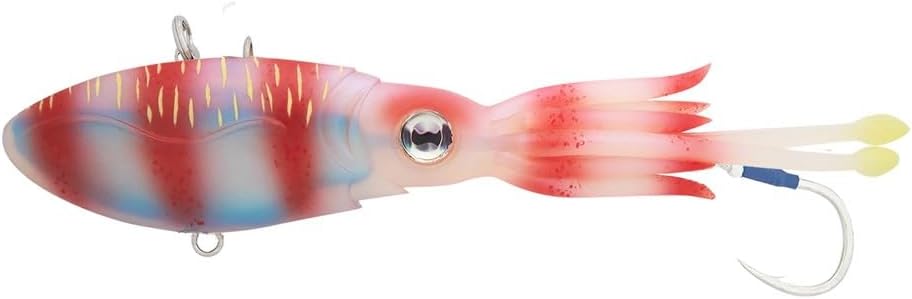 Original Squidtrex Vibrating Fishing Lure - Patented TPE Soft Plastic Bait for Saltwater | Strong BKK Assist Hooks