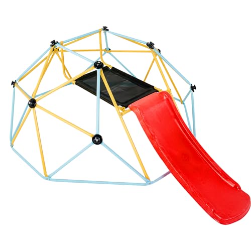 VEVOR Climbing Dome, Jungle Gym Supports 600LBS and Easy Assembly, 6FT Geometric Dome Climber Play Center for Kids 3 to 9 Years Old, with Climbing Grip, Outdoor and Indoor Play Equipment for Kids