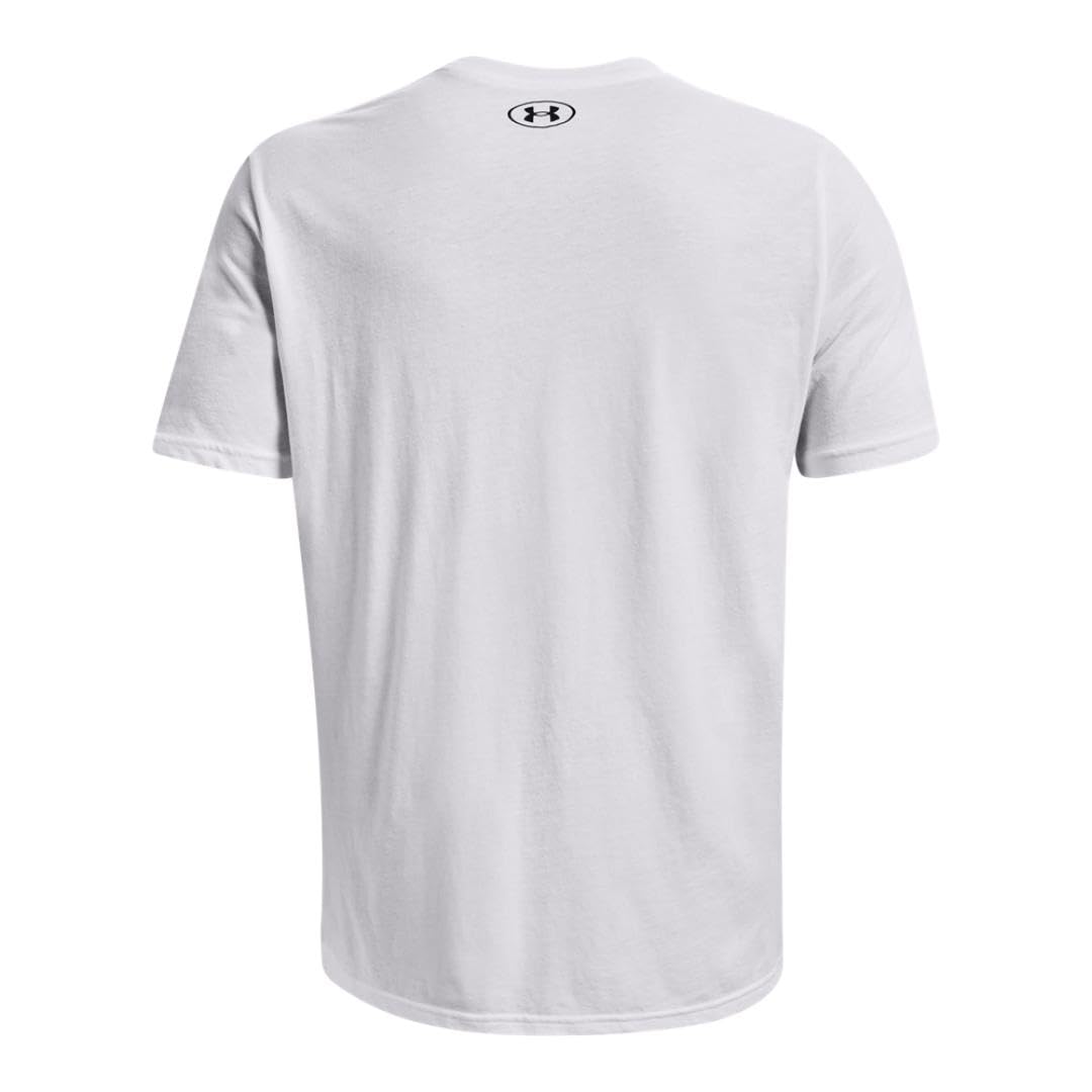 Under Armour Men's Sportstyle Logo Short Sleeve T Shirt, (100) White / / Black, Large