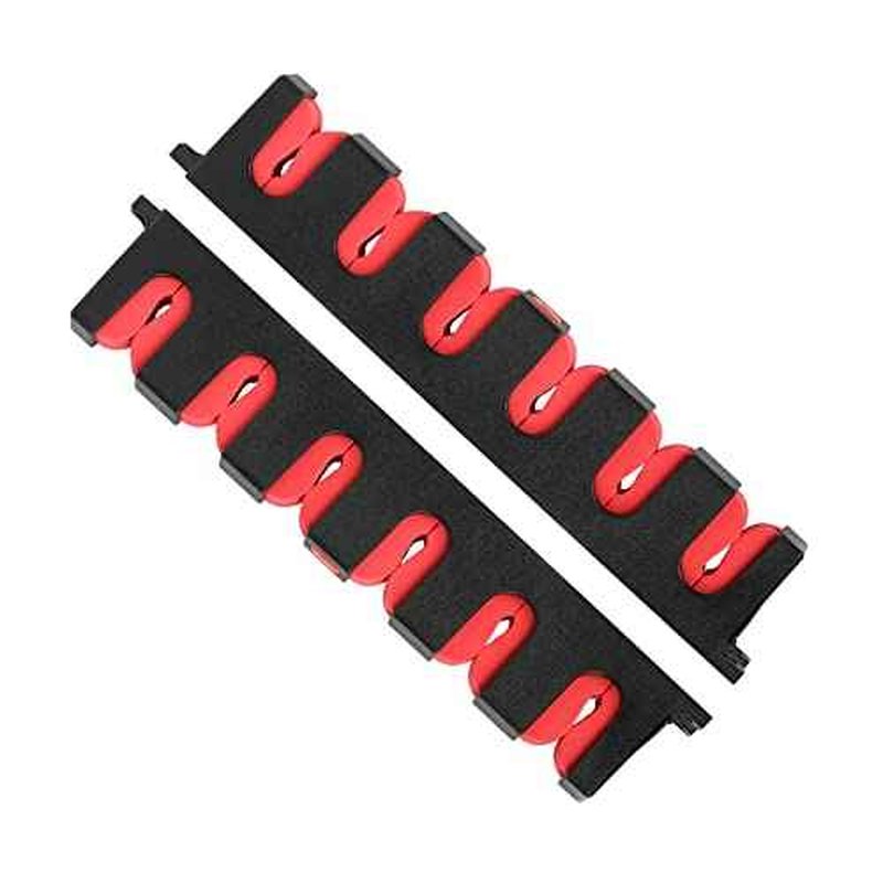 Simple Deluxe Horizontal Fishing Rod Holders Wall-Mounted - Upgraded Fishing Rod Rack Great Fishing Pole Holder for Garage, Fishing Rod Rack Red
