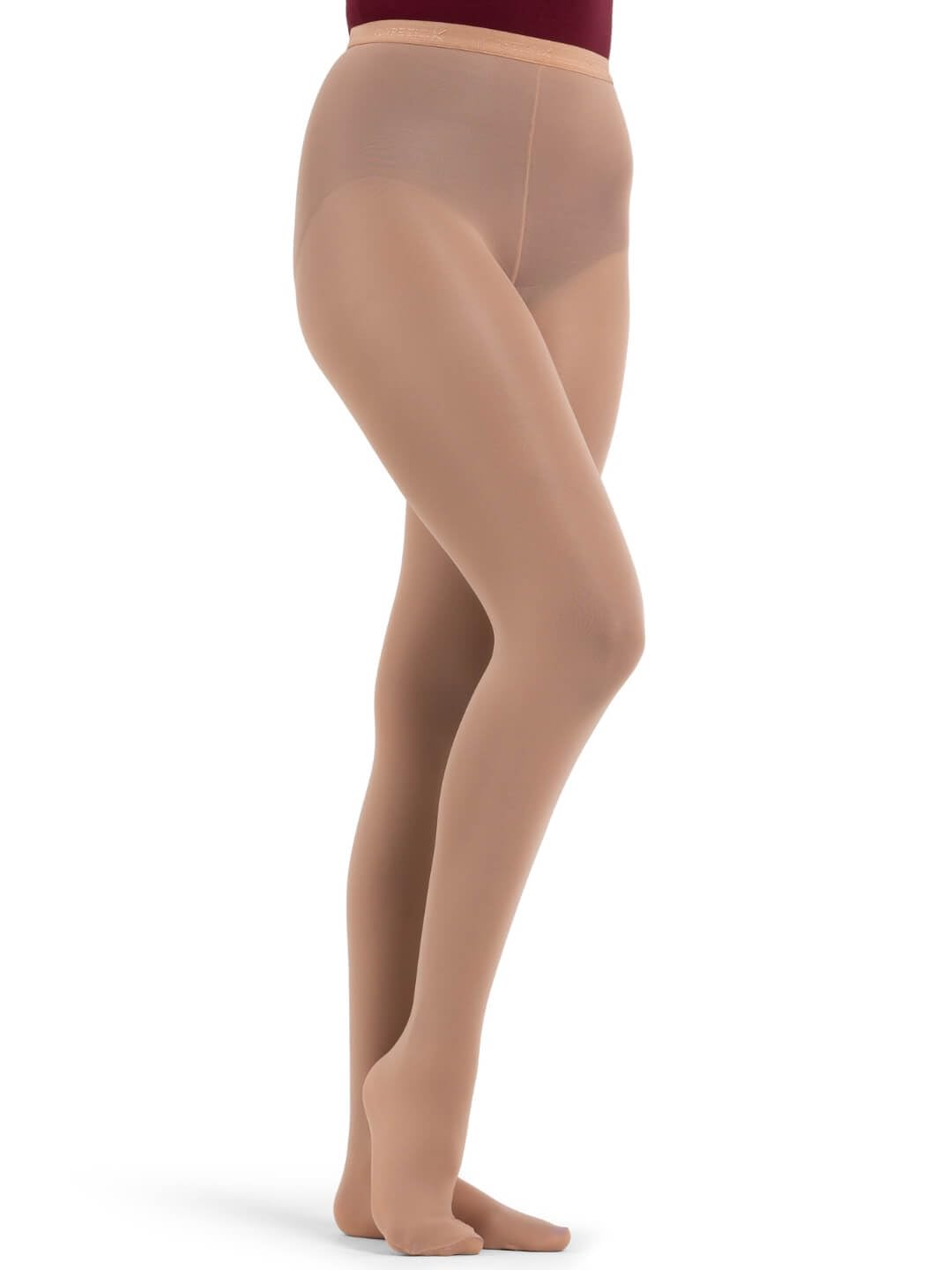 Capezio Women's Hold & Stretch Plus Footed Tights, Light Suntan, 2X