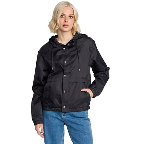 Volcom Womens Stonewind Windbreaker Jacket ? Lightweight Hooded Zip-up with Mesh Lining