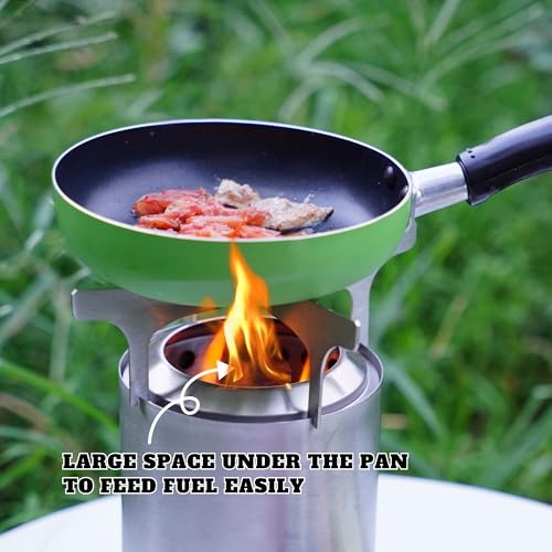 Fire Pit Cook top for Solo Stove Mesa, Mesa XL camping Accessories .Convert Tabletop Fire Pit to Camping Stove.Compatible with All Pots Pans.Stainless Steel.Replacement for Titan,Campfire Cooking Ring