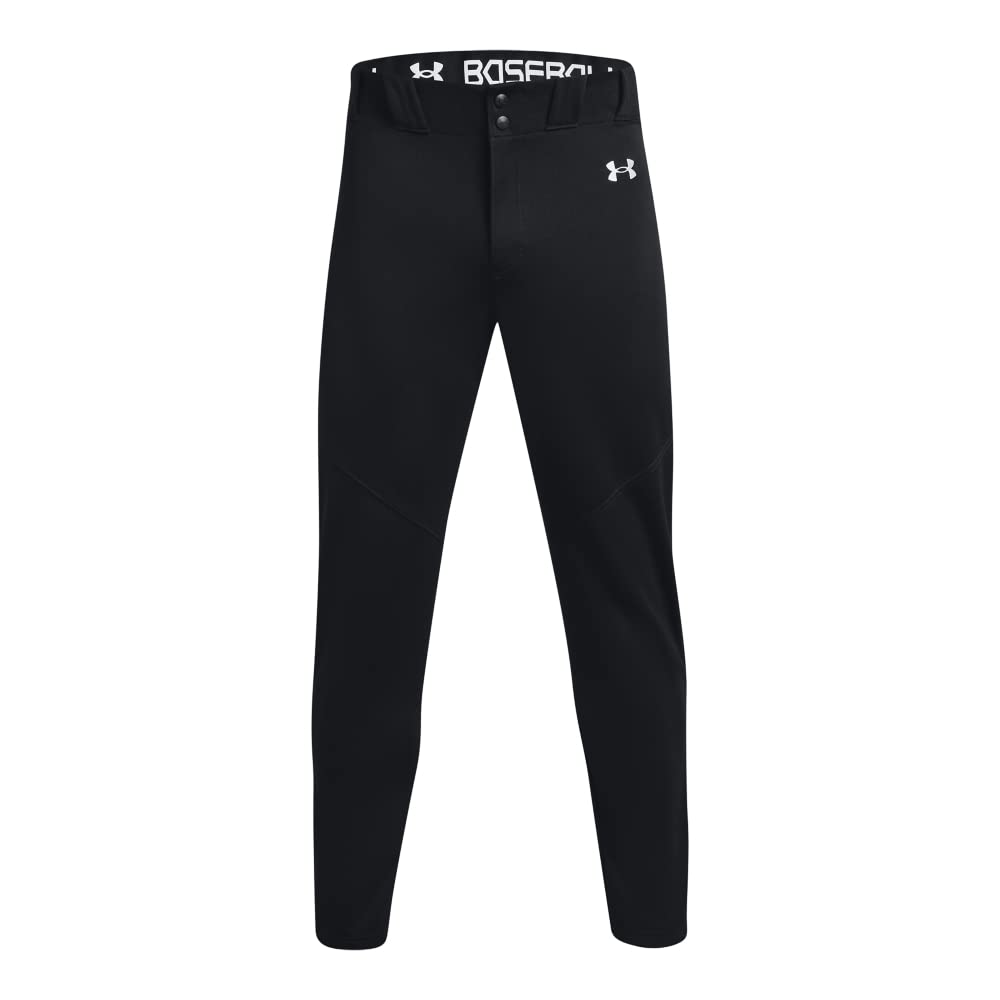Under Armour Men's Utility Baseball Pants 22, (001) Black / / White, X-Large