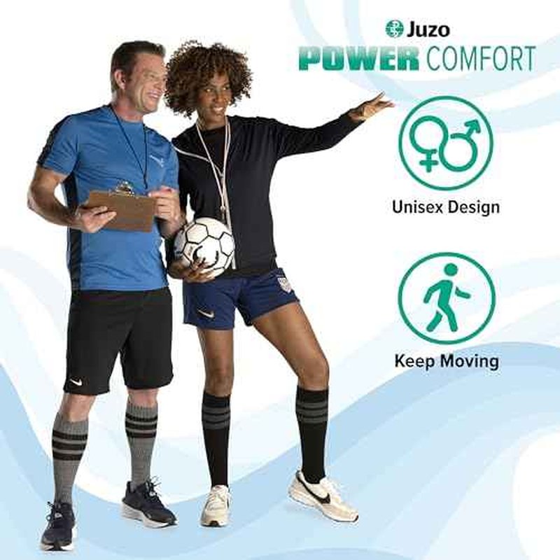 Juzo 20-30 mmHg Power Comfort Knee High Closed Toe Compression Sock Tall