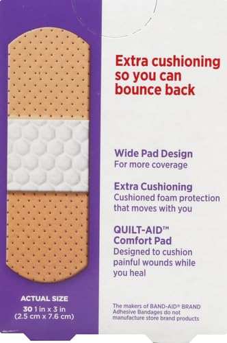 Band-Aid Brand Adhesive Bandages, Sport Strip/Extra Wide, 30 Count