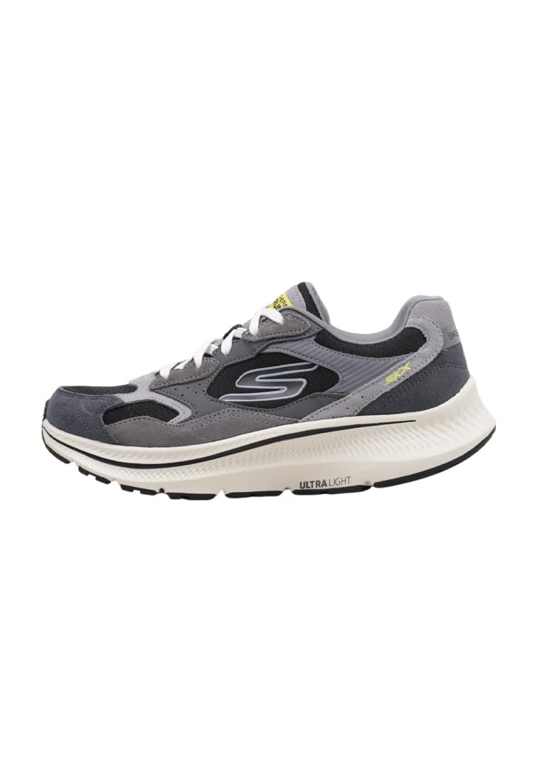 Skechers Performance Mens Go Run Consistent 2.0 - Retro Sneaker, Charcoal/Black,8.5