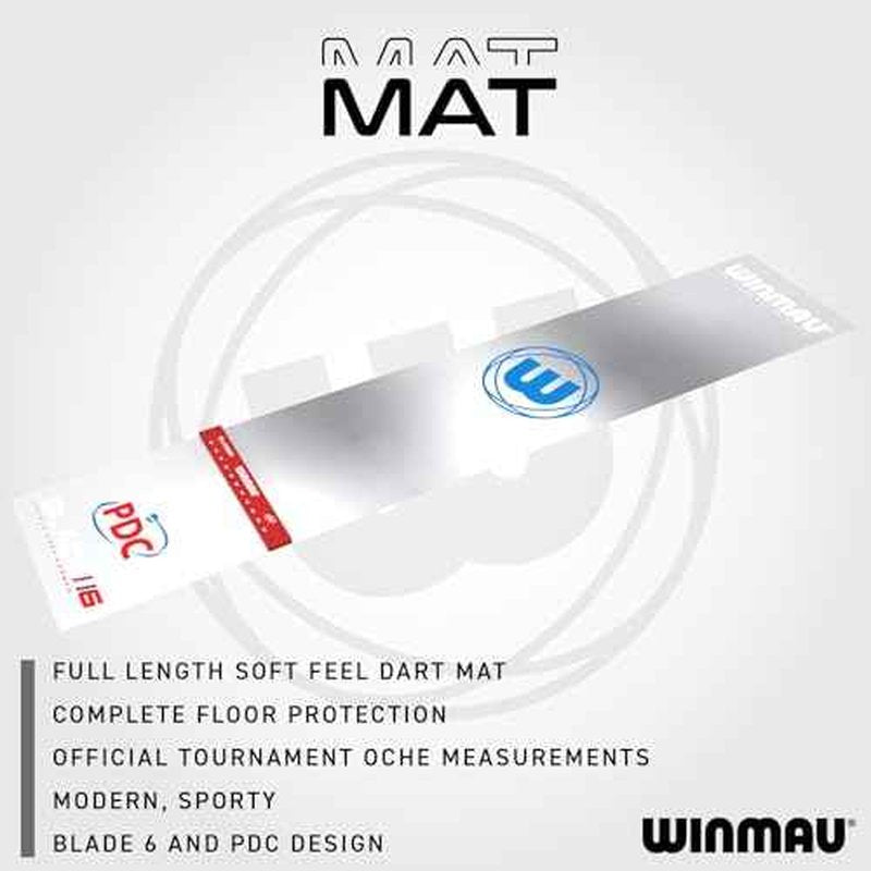 WINMAU Clearzone PVC Darts Mat with Integrated Oche Line
