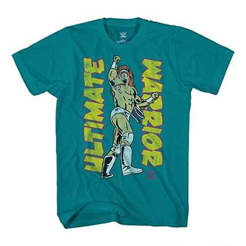 WWE Mens Ultimate Warrior Shirt - Ultimate Warrior - World Wrestling Champion T-Shirt