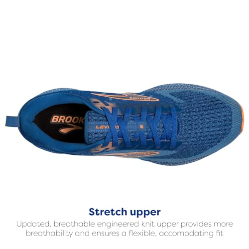 Brooks Men’s Levitate 6 Neutral Running Shoe - Classic Blue/Orange - 9.5 Medium