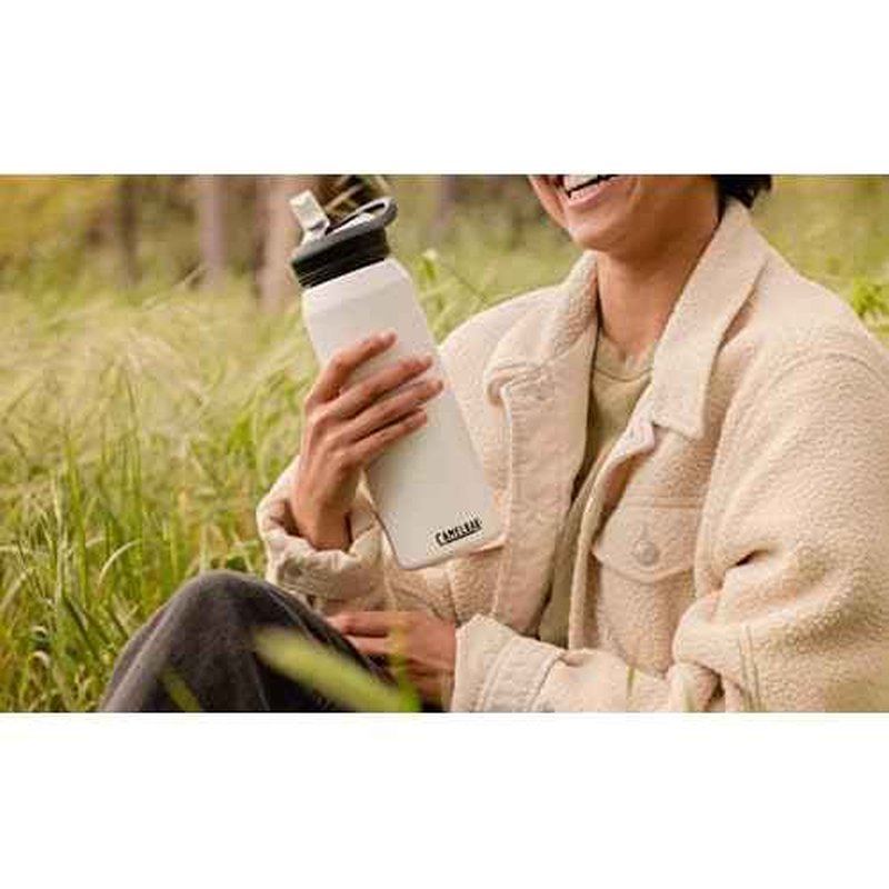 CamelBak eddy+ Water Bottle with Straw 32oz - Insulated Stainless Steel, Wild Strawberry