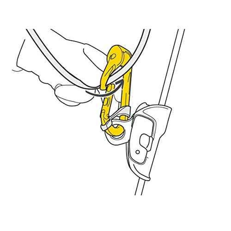 PETZL - ROLLCLIP A, Pulley-Carabiner, Triact-Lock