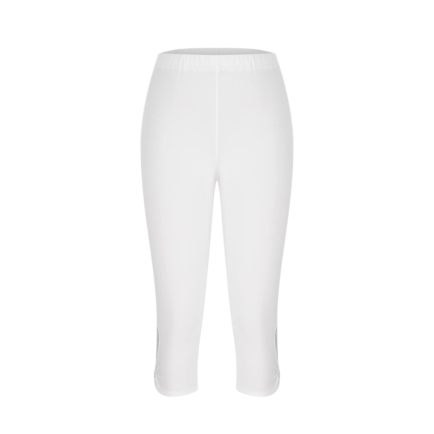 Lightning Deals of Today Prime Clearance Today Deals Prime Clearance Capri Leggings for Women, Stretch Capri Pants Plus Size Capris 2024 Trendy Summer Capris High Waisted Soft Yoga Pants White