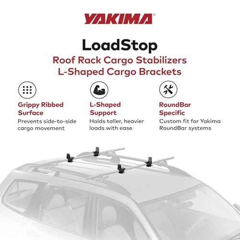 YAKIMA, LoadStop, Cartop Rack Brackets to Cushion and Prevent Loads from Shifting, Set of 4